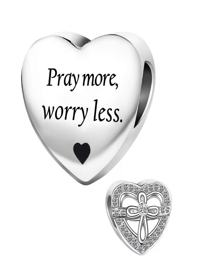KunBead Holy Bible Birthday Heart Cross Bead Charms for Bracelets Gift for Grandma Sister Mom Best Friend Daughter Mother - Image 1