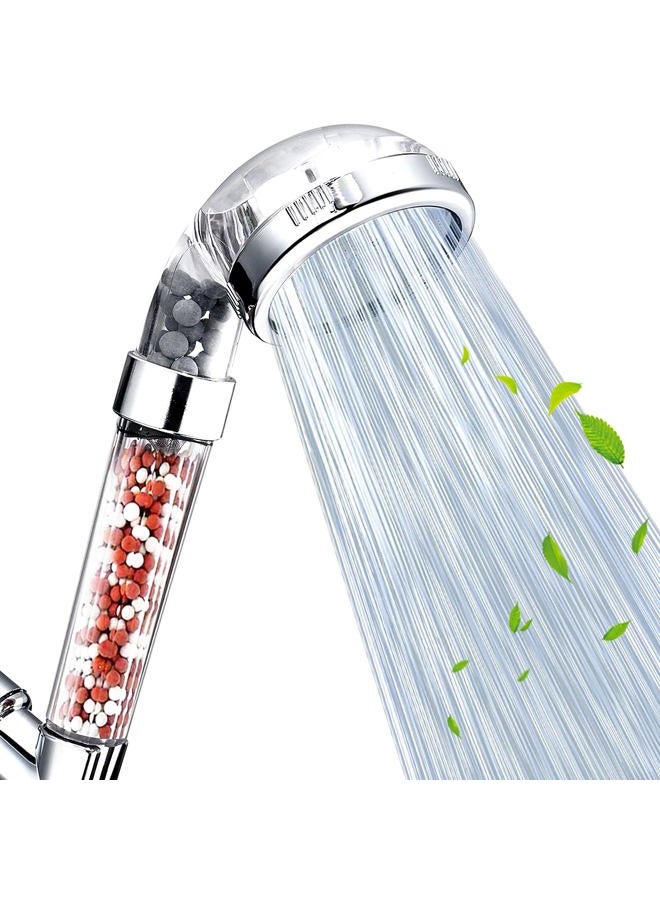 Nosame Shower Head, Filter Filtration High Pressure Water Saving 3 Mode Function Spray Handheld Showerheads for Dry Skin & Hair - Image 1