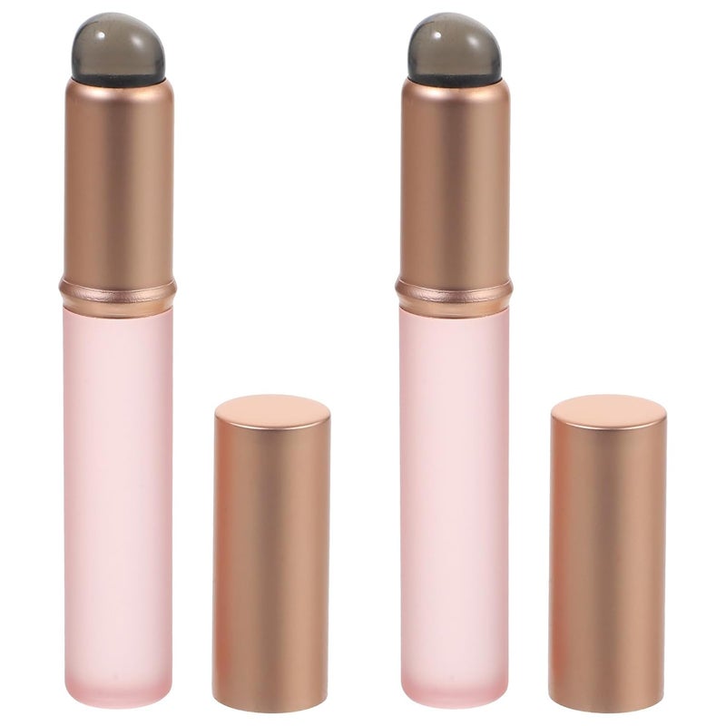OSALADI 2pcs Lip Applicator Brushes for Women Travel Makeup Lipstick Brush with Protective Cap Versatile Smudging Tool Compact Lightweight Cosmetic Bag Essential - Image 1