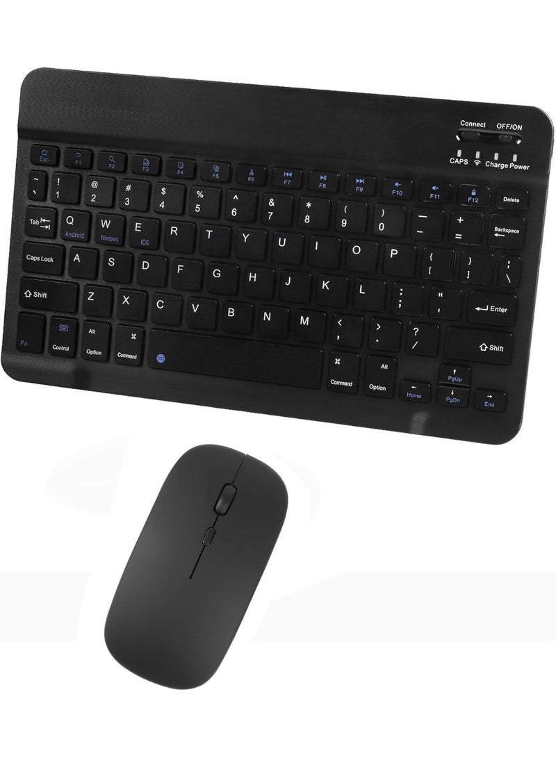 Denx Wireless Bluetooth Three System Universal Mobilephone and Tablet Keyboard with Mouse Set - English Black - Image 2