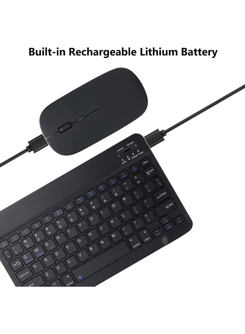 Denx Wireless Bluetooth Three System Universal Mobilephone and Tablet Keyboard with Mouse Set - English Black - Image 5