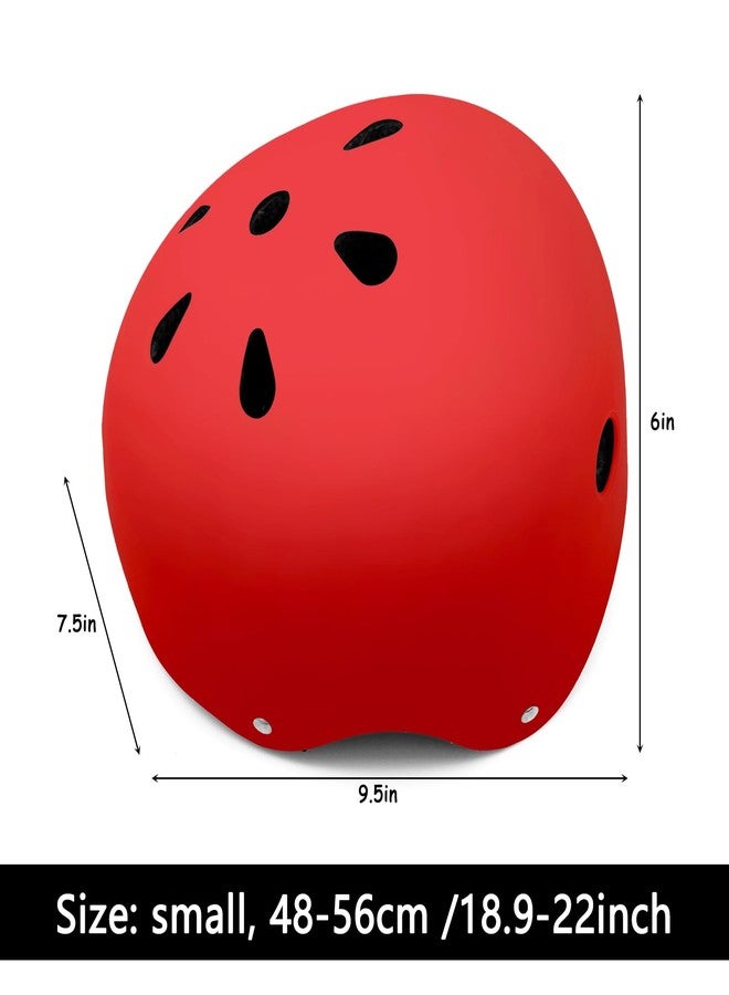 salepo Kids Bike Helmet, Toddler Helmet for Kids Ages 3-5-8, Skateboard Helmet with Knee Elbow Wrist Pads for Boys Girls, Protective Gear Set for Skating Bicycling Roller(Red) - Image 2