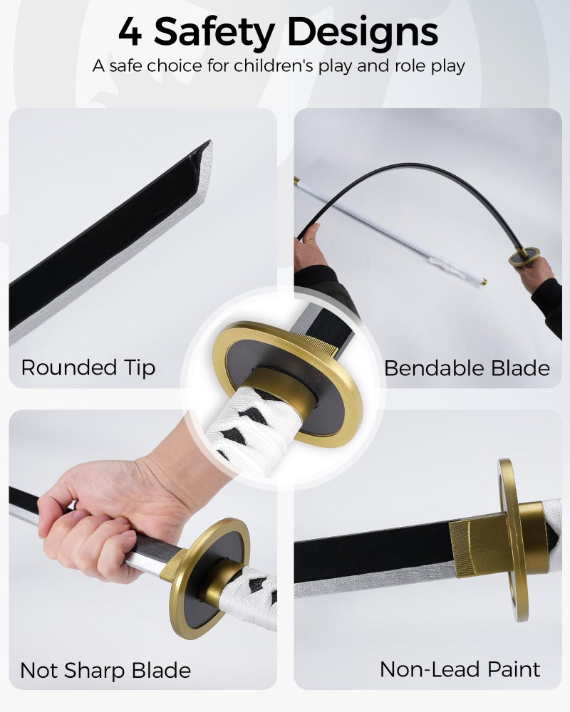 Cold Blade Toy Sword - 41 inches Toy Katana Replica with Holster Belt and Display Stand - Sword with Authentic Design HeGuiXue - Image 4