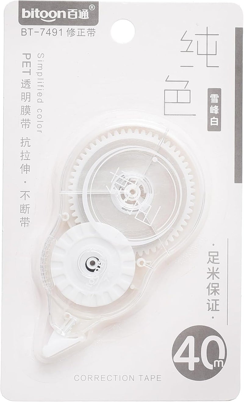 CHEENNY Correction Tape - Correction Tape 6 Meter X 5 MM for Journal, Correction Pen, Whitener for Correction, Stationery Items for School & Office,Correction Pen Tape (Multicolor) (Design-2) - Image 1