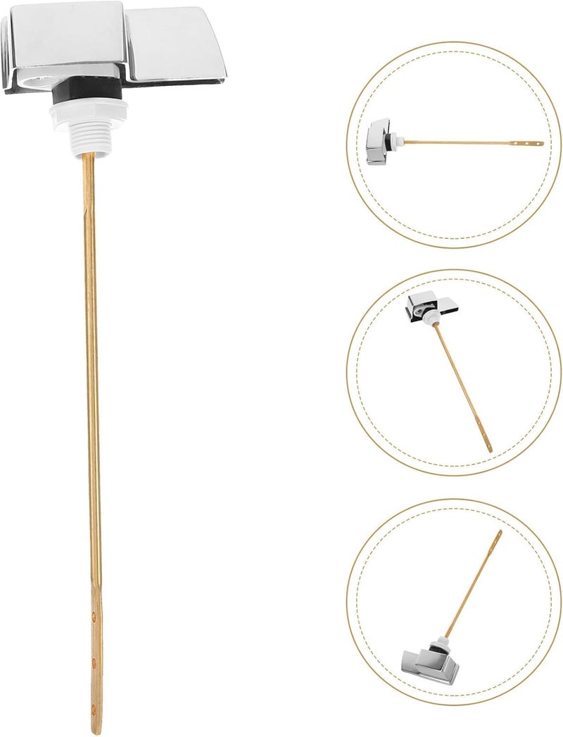 STAHAD Toilet Handle Lever Copper Replacement Metal Toilet Tank Lever with Square Side Mount Sturdy Flush Handle Single Piece - Image 4
