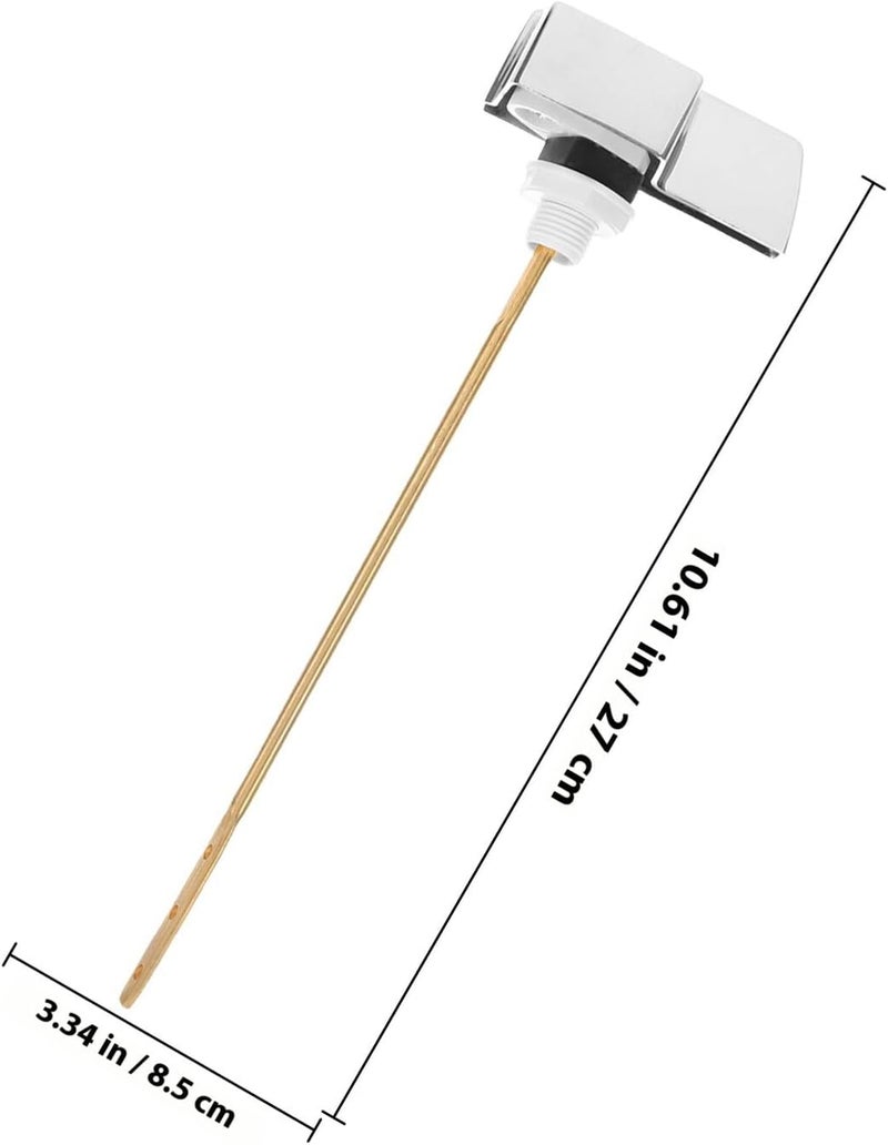 STAHAD Toilet Handle Lever Copper Replacement Metal Toilet Tank Lever with Square Side Mount Sturdy Flush Handle Single Piece - Image 1