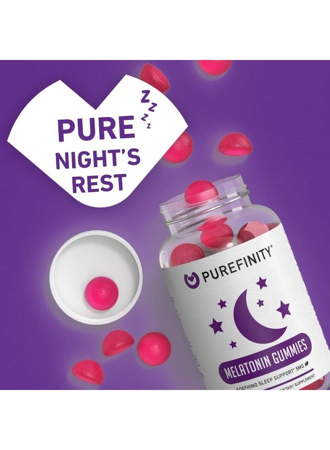 PUREFINITY Vegan Melatonin 5mg Gummies - Supports Healthy Rest, Each Serving is (2) Melatonin 2.5 mg Gummies, Delicious Berry Flavor - Gluten Free, Non-GMO - 120 Gummies