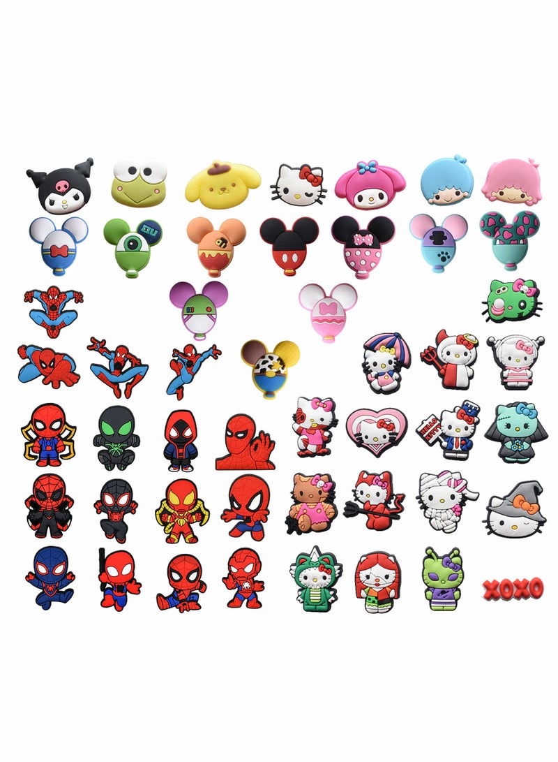 SOLARAE 50 قطعة من زينة جبيتيز كروكس - زينة أحذية ممتعة للنساء والفتيات والرجال، مثالية كهدايا للحفلات وإكسسوارات الأساور - Image 1