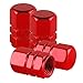 Alpmosn Aluminum Tire Stem Valve Caps Wheel Valve Covers Car Dustproof Tire Cap Cover Accessories Universal for SUV Car Bike and Motorcycle Hexagon Shape 4PCS Red - Image 2