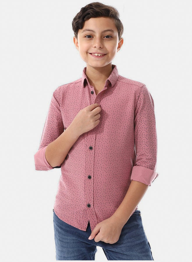 Andora Squares Long Sleeves Boys Shirt - Image 2