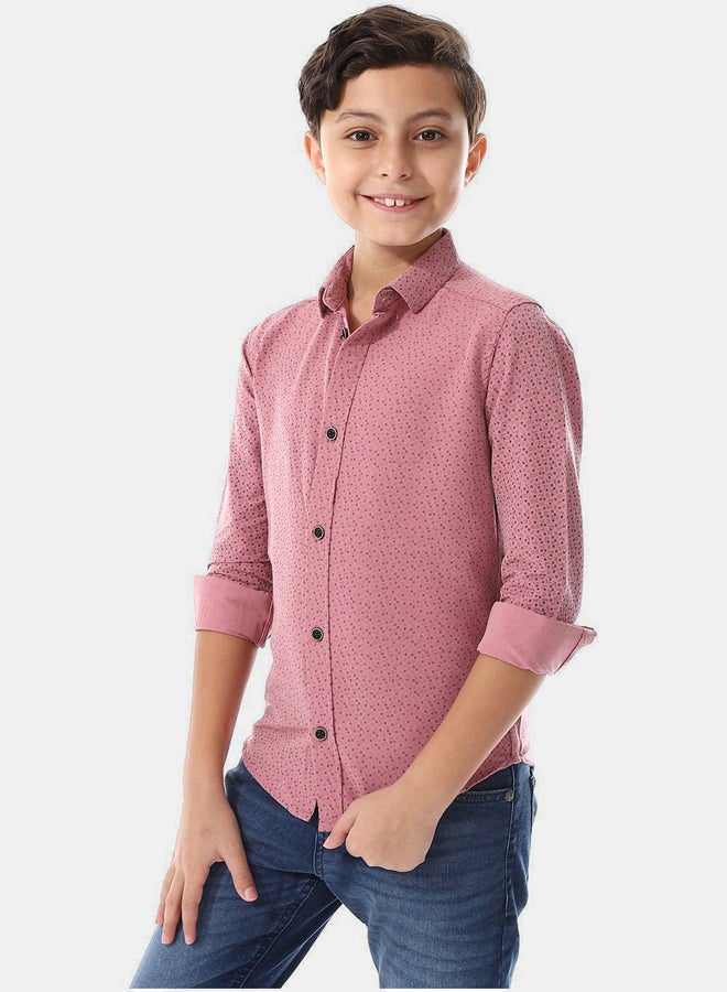 Andora Squares Long Sleeves Boys Shirt - Image 3