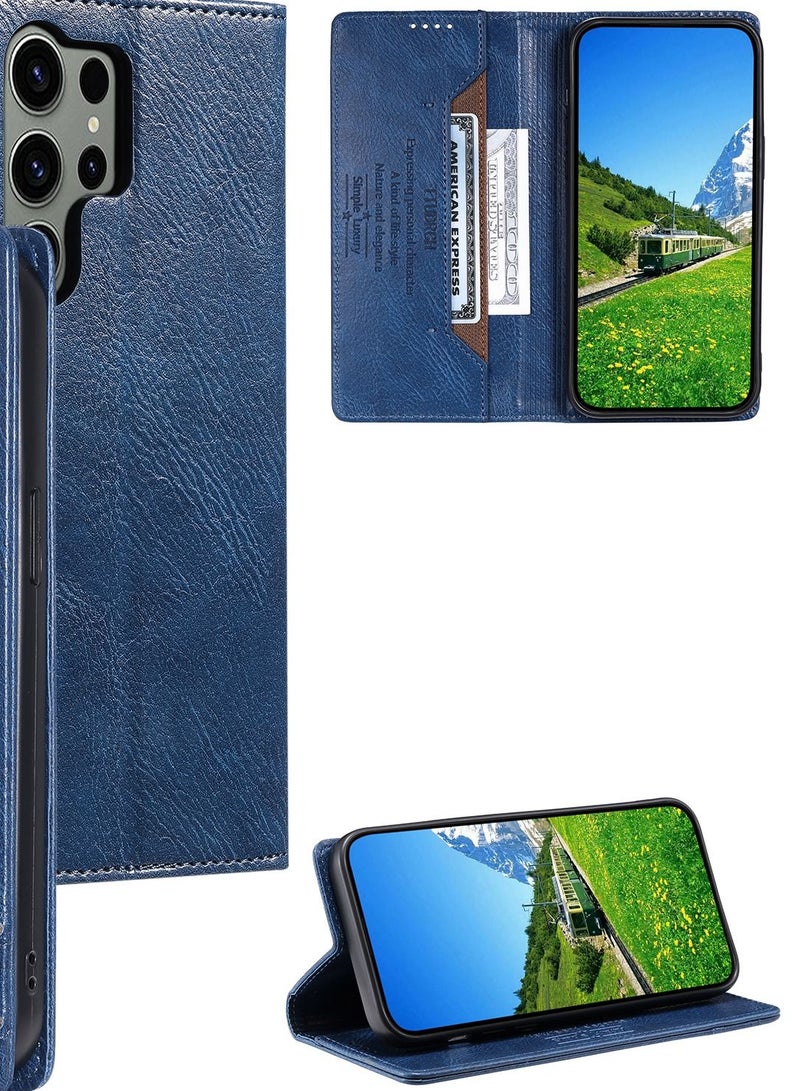 Suteni Flip Cover Card Slots Leather Phone Case for Samsung - Image 3