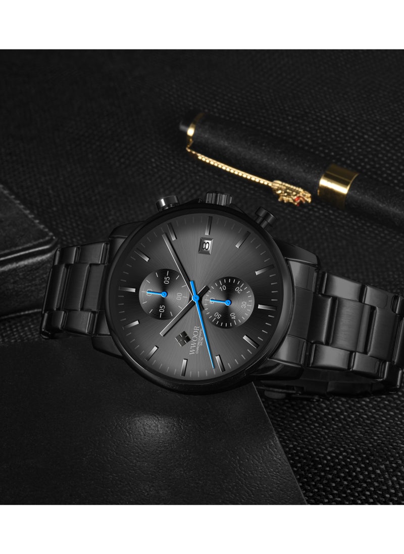 WWOOR - Watches for Men Watch Quartz Luxury Stainless Steel Water Resistant Chronograph Watch - Image 1