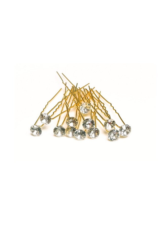 Rapidsflow Bridal Hair Accessories/Fancy Juda Pins for Bun Decoration Women's Hair (Golden Pearl) -Set of 24 - Image 4