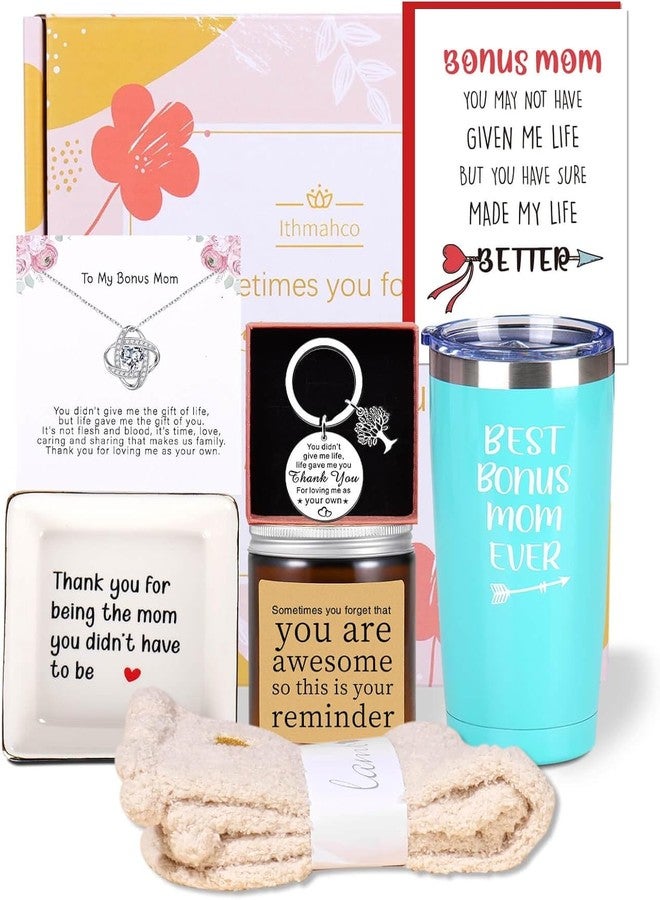 Ithmahco Step Mom Christmas Gifts, Bonus Mom Christmas Gifts, Best Bonus Moms Ever Gift Basket, Stepmom Birthday Gift Ideas From Son Daughter - Image 1