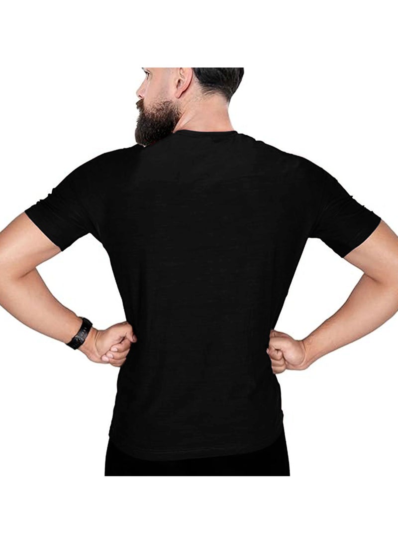 Selecta Now Mens T Shirt 100% Combed Cotton Contrast Panelled Soft Comfortable Black T Shirt Top & Tees For Mens  - Image 2