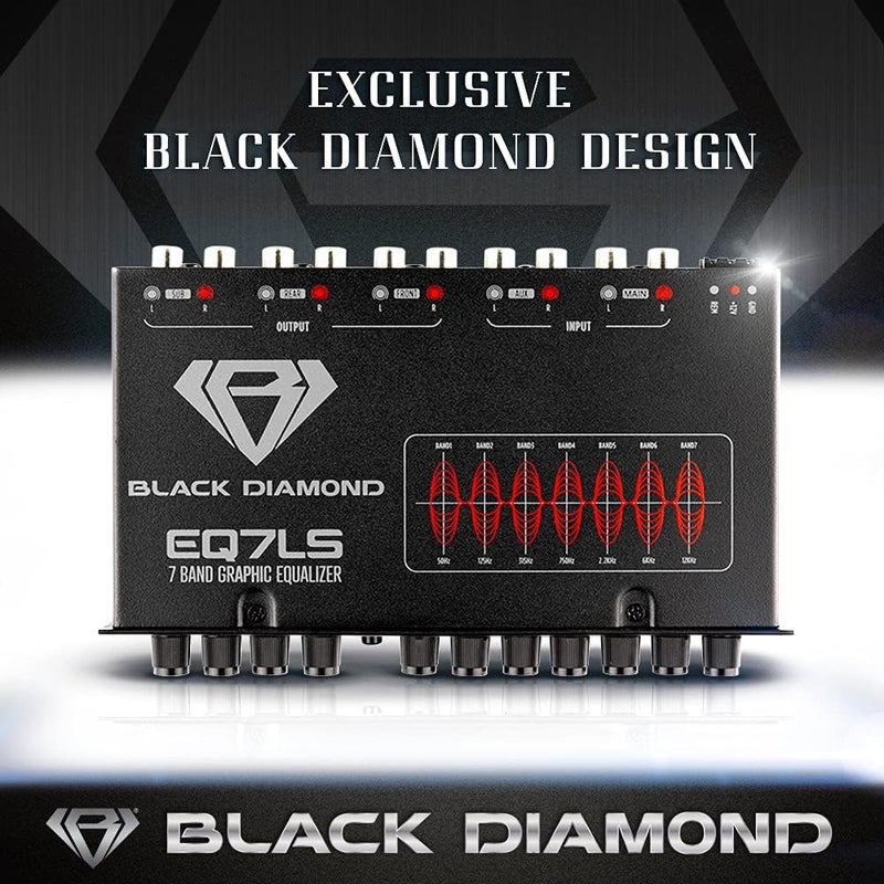 Black Diamond موازن الصوت الجرافيكي بلاك دايموند EQ7LS: 7 نطاق مع قسم تحكم في مضخم الصوت - Image 4