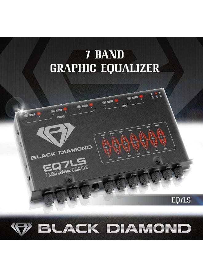 Black Diamond موازن الصوت الجرافيكي بلاك دايموند EQ7LS: 7 نطاق مع قسم تحكم في مضخم الصوت - Image 3