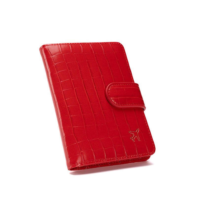 Multi-function ID bag RFID anti-theft brush Passbook card holder Alligator pattern Passbook holder PU leather business card bag - Image 3