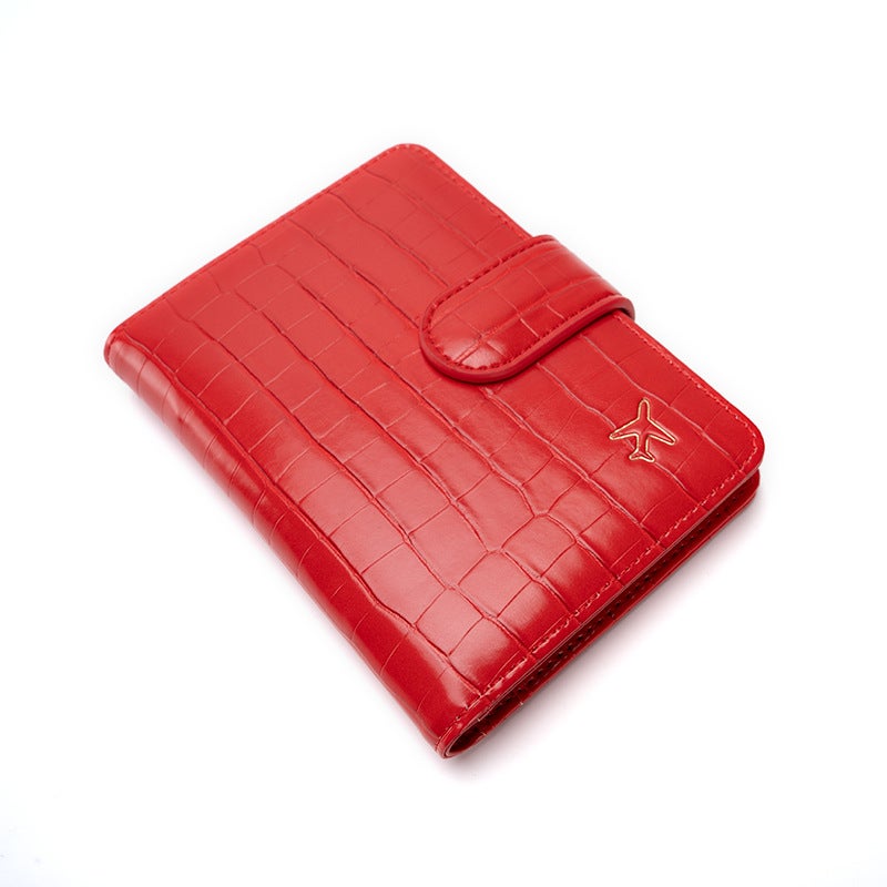 Multi-function ID bag RFID anti-theft brush Passbook card holder Alligator pattern Passbook holder PU leather business card bag - Image 4