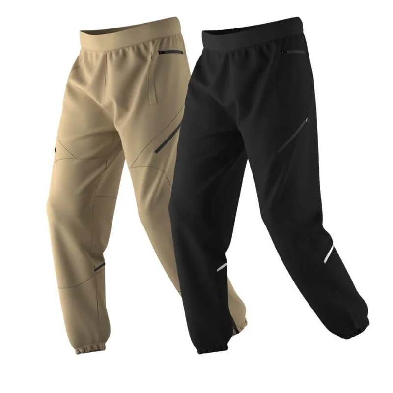 نوبيرو Men's Joggers | Black and Beige | Relaxed Fit