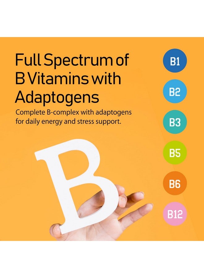 NANOWELL B Complex Premium - Full Spectrum of B Vitamins for Energy, Heart & Immune Support - B-Complex Supplement with Adaptogens - 60 Capsules, 60-Day Supply - Image 3