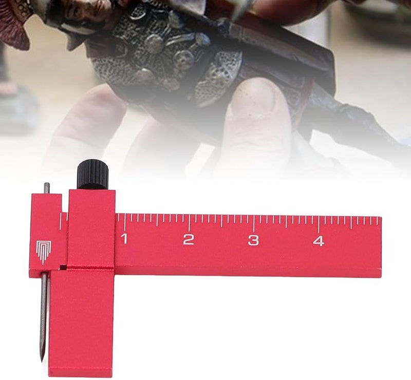 النموذج الأحمر، المسطرة المتوازية متساوية البعد، قابلة للتعديل، أداة النقش الدقيق لخطوط القياس المتساوي - Image 4