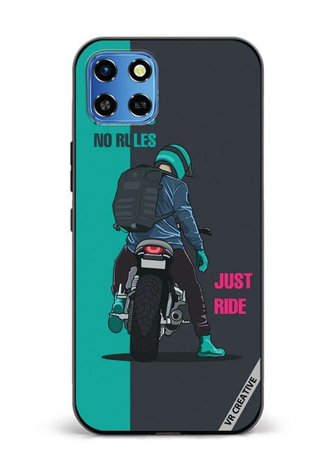 Protective Case Cover For Infinix Smart 6 HD Just Ride Design Multicolour