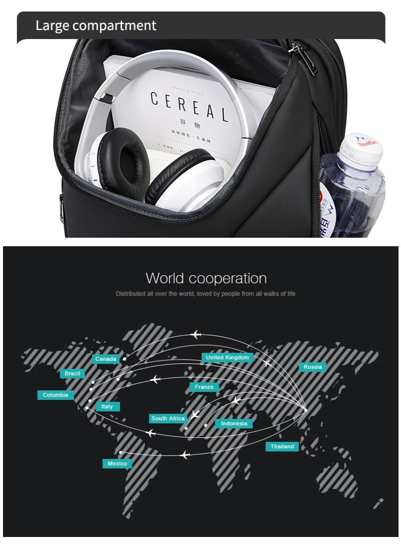 Bange 2517 15.6 Inch Water-Resistant Laptop Backpack - Image 5