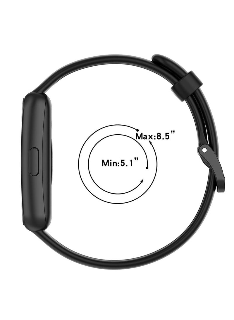 O Ozone (Pack of 5) Silicone Straps Compatible with Huawei Band 8 | Huawei Band 9, Soft Silicone Sport Replacement Band Bracelet Wristband Adjustable Strap with Clasp for Women Men- Multicolor - Image 4