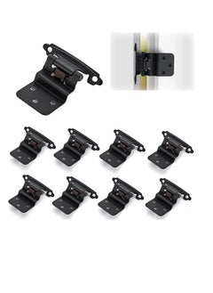 NIBEMINENT 10-Pack "Flush Matt Black Cabinet Hinges For Automatic Closing Of Kitchen/Bathroom/Furniture Cabinets And Doors  - Image 1