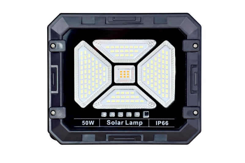 kh Solar Street Light 50 W, 16ft Wire Light Sensor Solar Lights, Solar Security Flood Lights Outdoor, Solar Lights for Outside Garden Balcony with Remote Control - Image 2