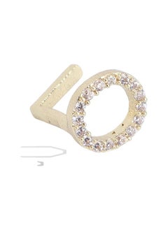 سيلفرسي إن سي Capital Letter Shaped Hip Hop Tooth  Hip Hop Decoration Single Bottom Grillz Teeth Brace Accessory  Accessories (Gold)  - Image 1
