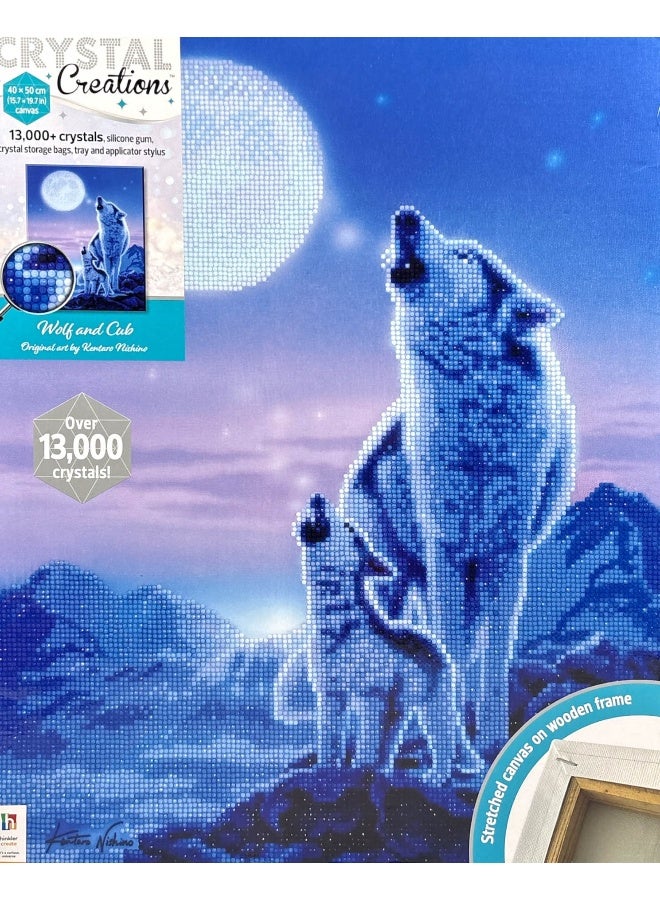 Crystal Creations Canvas: Wolf And Cub - Image 2