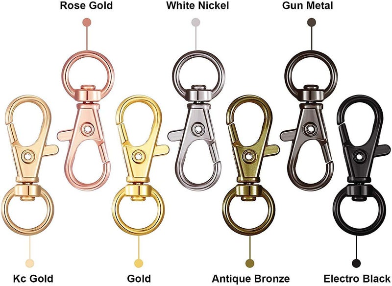 DIY Crafts DIY Crafts 2 Pcs Slide Buckles Silvery Bright Round Swivel Snap Hooks and Round Rings Metal Swivel Lanyard Snap Round Hook Slide Buckle for Bags Wallets and Luggage Supplies  - Image 5