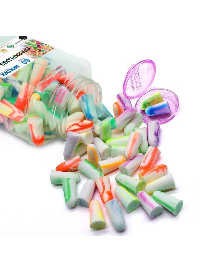 DRIFT TO SLEEP MOLDEX Sparkplugs Soft Foam Ear Plugs 60 Pairs Earplugs - 33dB Highest NRR Made in USA (Bottle Pack) - Image 4