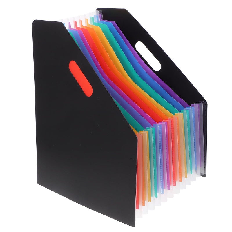 Desktop Accordion File Organizer Expanding Folder With Color Dividers - Image 2