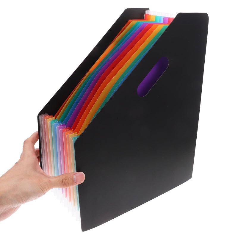 Desktop Accordion File Organizer Expanding Folder With Color Dividers - Image 4