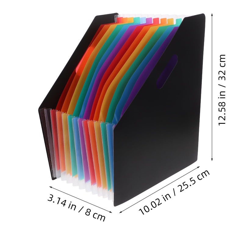 Desktop Accordion File Organizer Expanding Folder With Color Dividers - Image 3