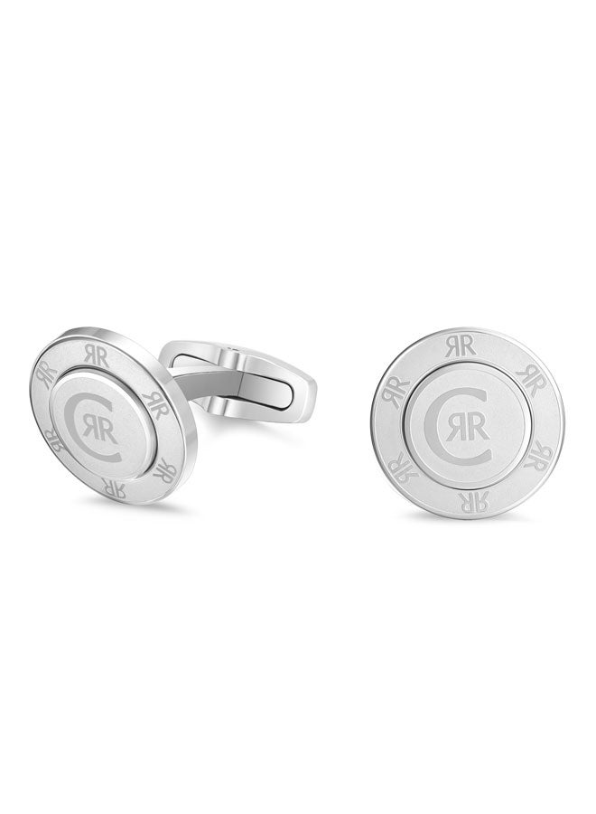 CERRUTI 1881 Fausto Silver Cufflinks - Image 2