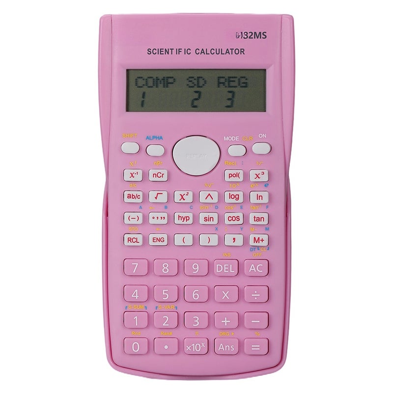 Scientific Calculators Math Calculator with 240 Multi-Functional Calculator 2 Lines LCD Display Ideal for Teachers College Students School Office Portable to Carry - Image 1