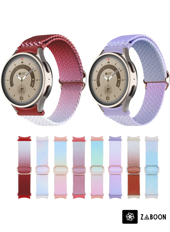 Zaboon Samsung Galaxy Watch 5 / Watch 5 Pro / Watch 4 Weave Gradient Color Watch Band - Image 4