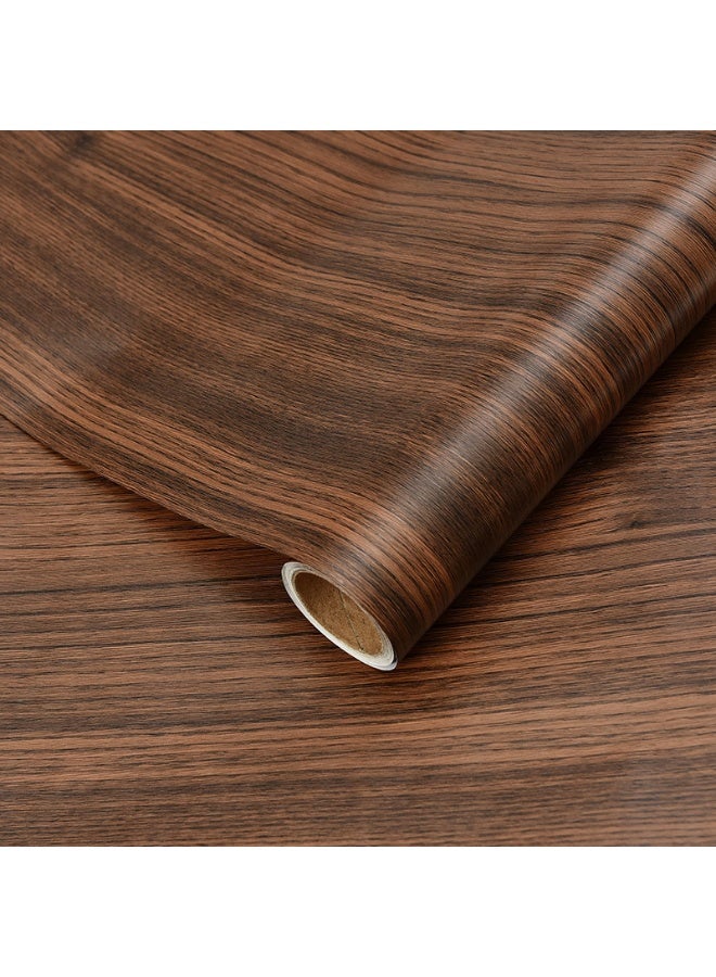 آنا ورق حائط ذاتي اللصق بنمط خشب مزيف مقاوم للماء والرطوبة والزيوت، قياس 40 سم × 10 م، مثالي لتجديد المنازل - Image 1