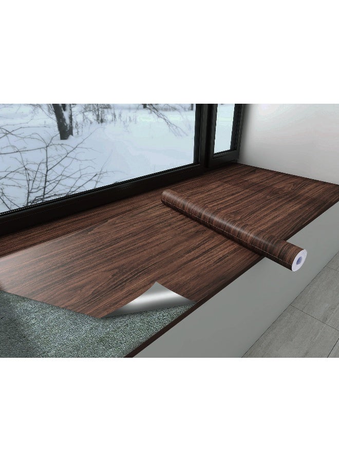 آنا ورق حائط ذاتي اللصق بنمط خشب مزيف مقاوم للماء والرطوبة والزيوت، قياس 40 سم × 10 م، مثالي لتجديد المنازل - Image 3