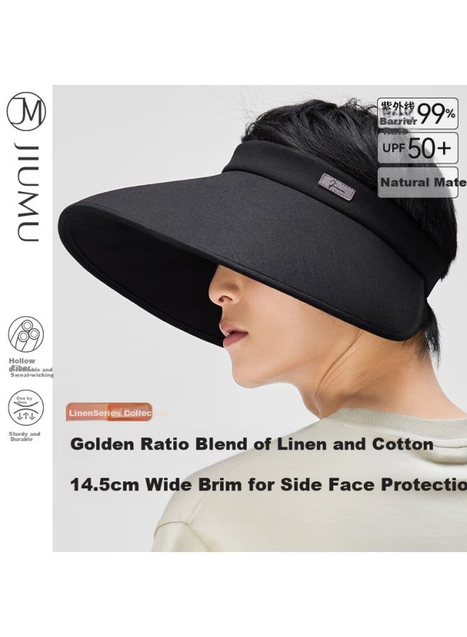 Jiumu Men's Linen Sun Hat Sun Hat Sun Hat Sun Hat Sun Hat Sun Hat Summer Uv Protection Cotton Hat - Image 1