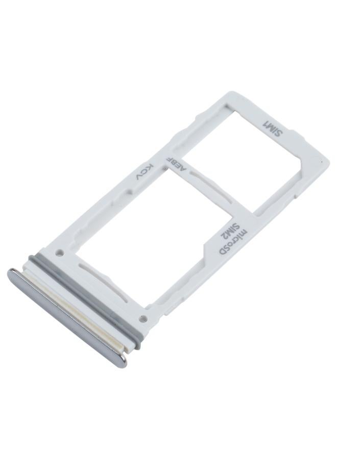 erorex For Samsung Galaxy A52S 5G SM-A528 SIM Card Tray + SIM Card Tray / Micro SD Card Tray (Silver) - Image 2