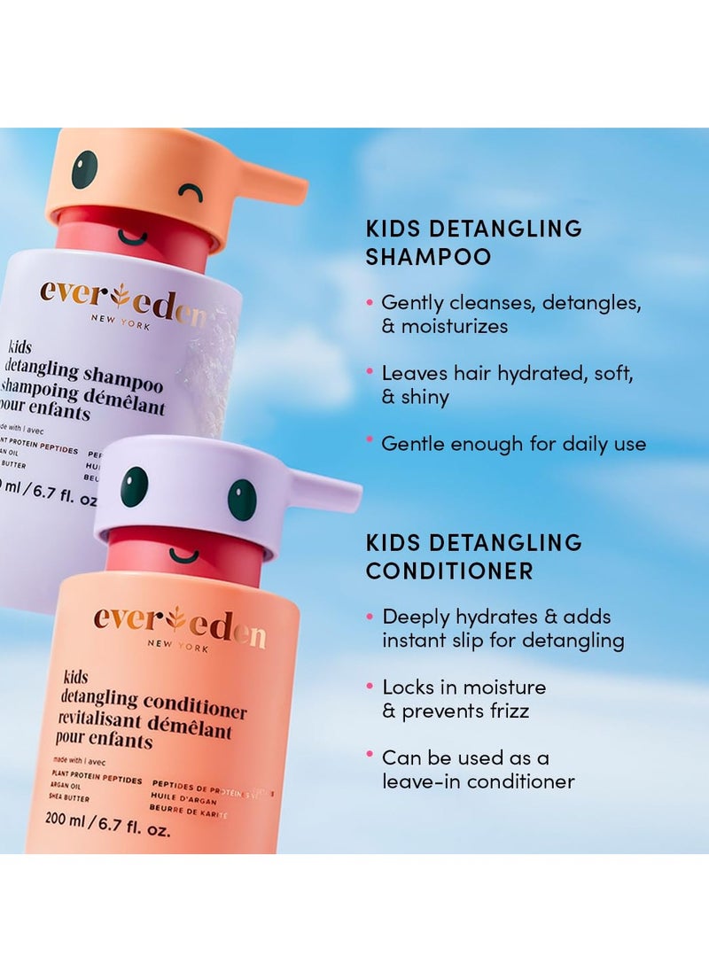 Evereden Evereden Kids Routine Bundle - Detangling Shampoo and Conditioner + Multi-Vitamin Face Wash and Face Cream for Kids 3+  - Image 2