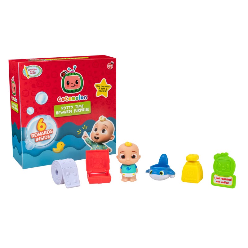 CoComelon Potty Time Rewards Surprise – 1 Figure and 5 Accessories to Collect - Features Favorite Character JJ - Surprise Accessories – Potty Training - Toys for Kids and Preschoolers - Image 1