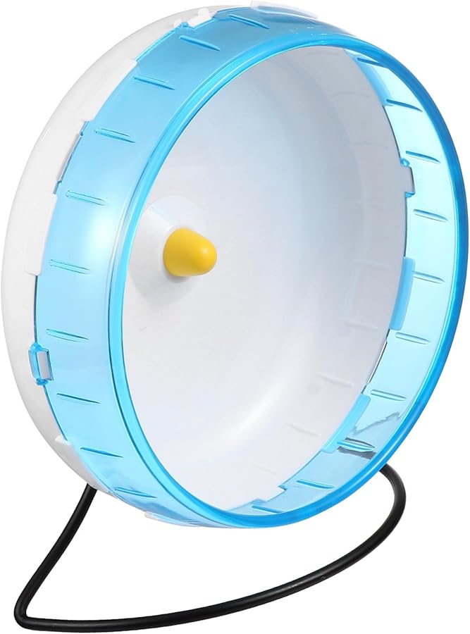 Blue 21Cm Silent Hamster Exercise Wheel With Stand For Small Pets Cage - Image 1