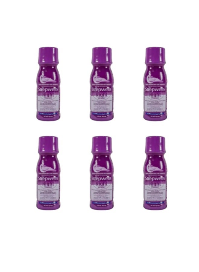 StrepWells Pack Of 6 Strepwells Night Water Shots 75ml - Image 1